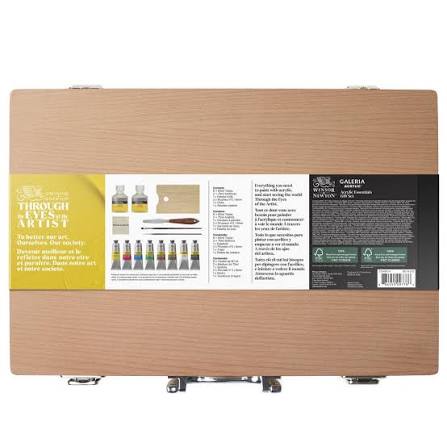 WINSOR & NEWTON | Acrylic Essentials Wood Box 15PC