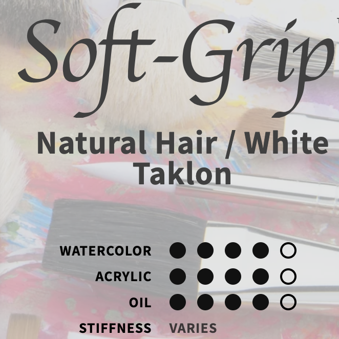 SOFT GRIP | Gold Taklon Brush Short Handled