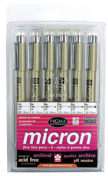 Micron Sakura Pens Set/6 30062