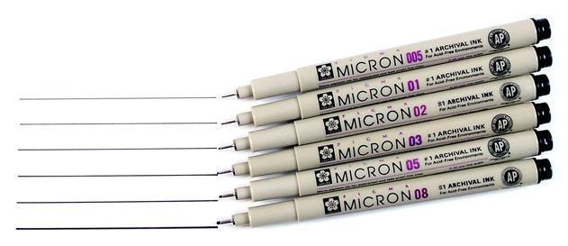 Micron Sakura Pens Black