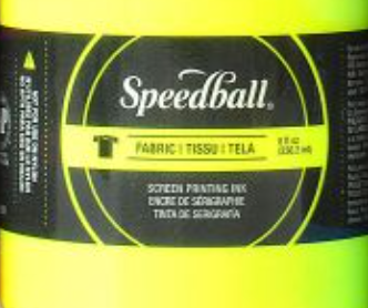 Flourescent Speedball Screen Printing Fabric  Ink 8Oz
