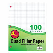 Quad Filler Paper - Sheets: 100